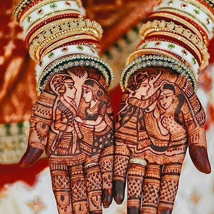 Best Bridal Hand Mehndi Artist in Delhi with Home Service